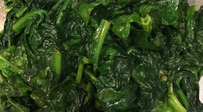 Fresh Spinach in Butter and Garlic